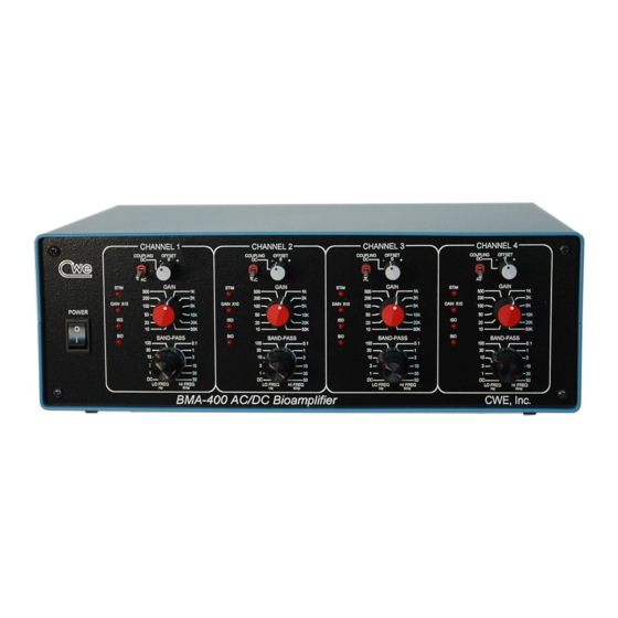 CWE BMA-400 Manuals