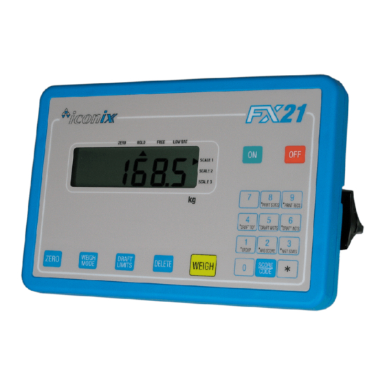 User Manuals: Iconix FX21 Livestock Weighing System