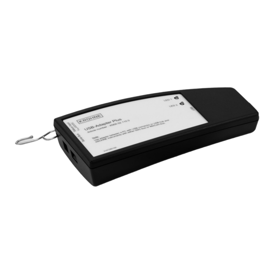 KROHNE USB ADAPTER PLUS Manuals