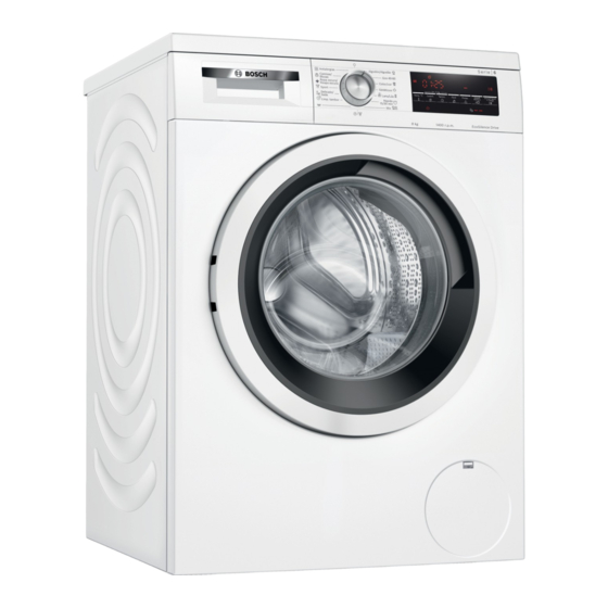 Bosch WUU28T60ES Washing Machine Manuals
