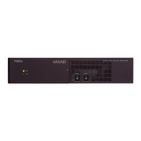 FOR-A HVS-100 Quick Setup Manual