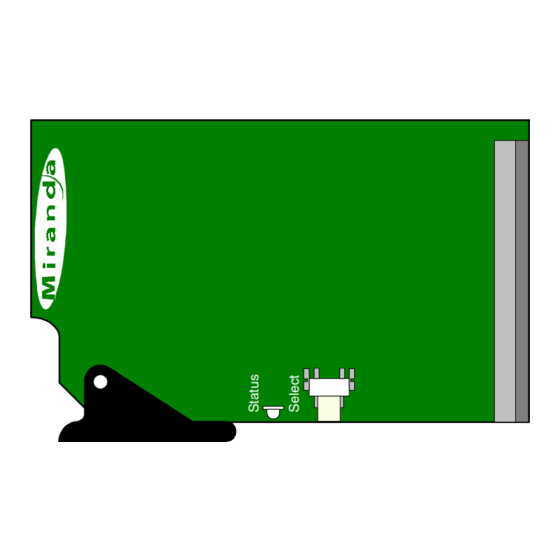 Miranda HDA-1811 Manual To Installation And Operation