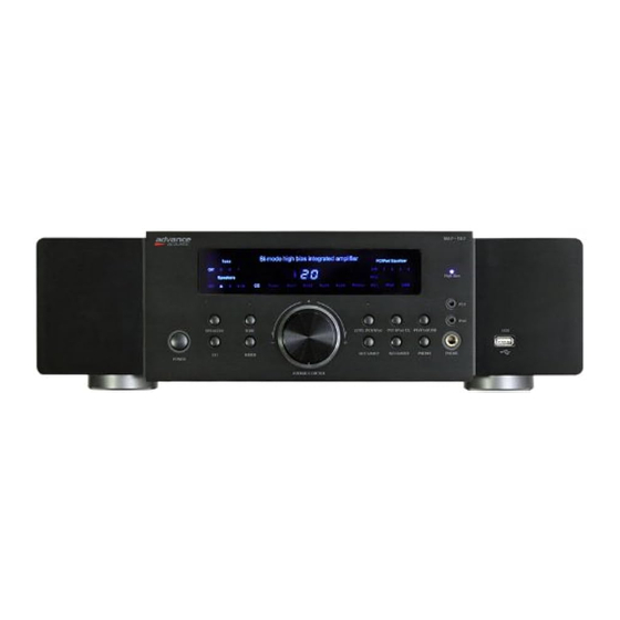 Advance acoustic BLACK MAP-102 Quick Start Manual