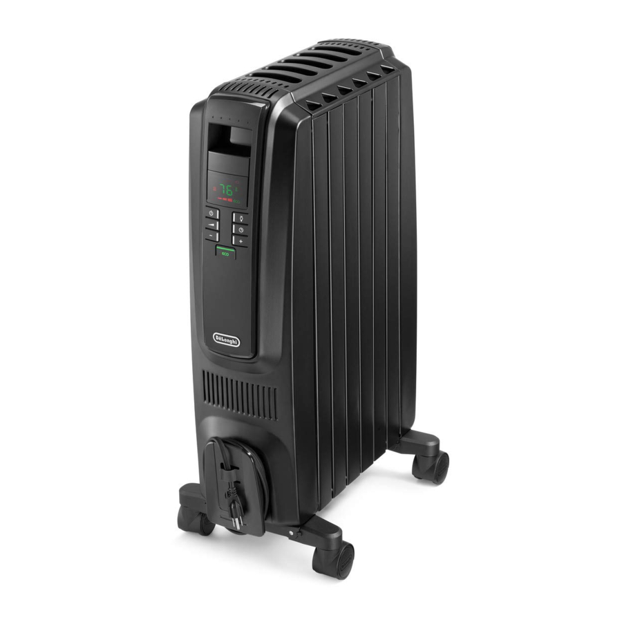 DeLonghi TRD40615EBK - Programmable Portable Radiator Heater Manual