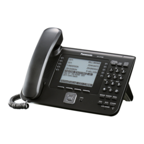 User Manuals: Panasonic KX-UT133 IP Phone