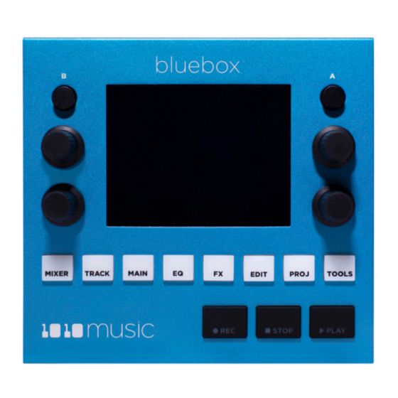 1010music Bluebox 1.0 Quick Start Manual