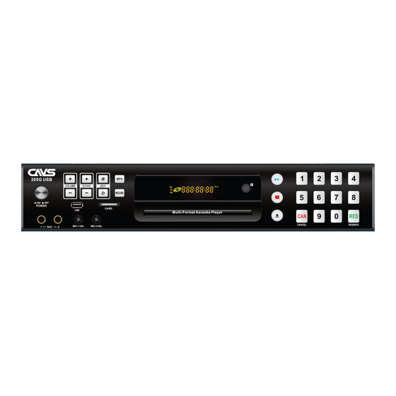 CAVS 205G USB Manual