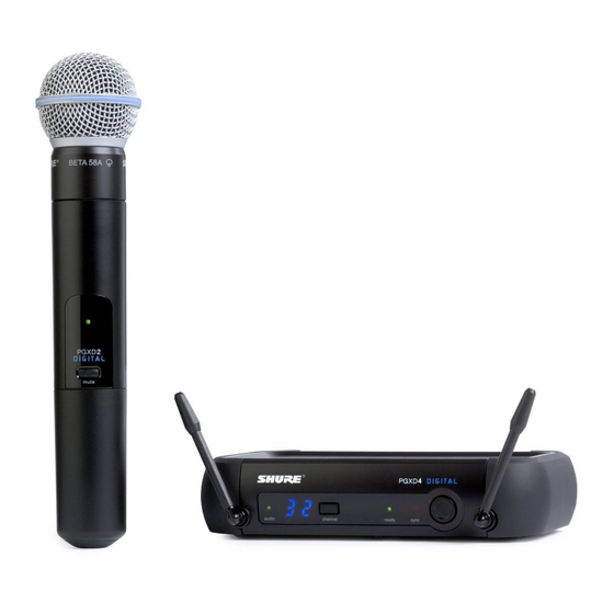 Shure PGXD Series Quick Start Manual