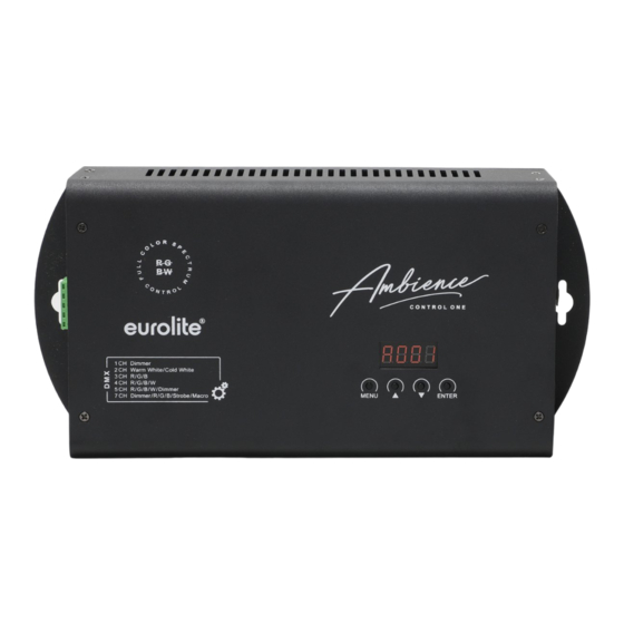 EuroLite Ambience Control 1 User Manual