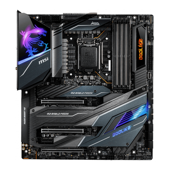 MSI MEG Z490 UNIFY Quick Start Manual