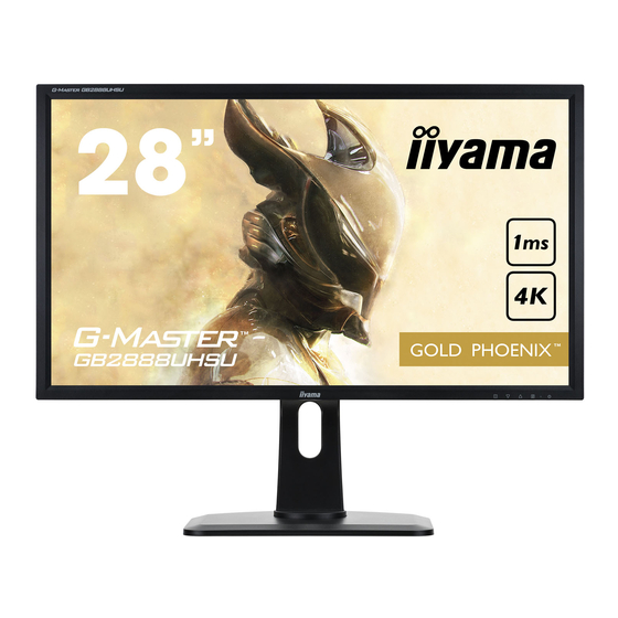 Iiyama G-Master GB2888UHSU Monitor Manuals