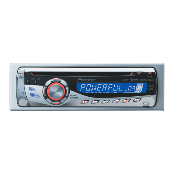 Pioneer RDS DEH-P40MP Manuals