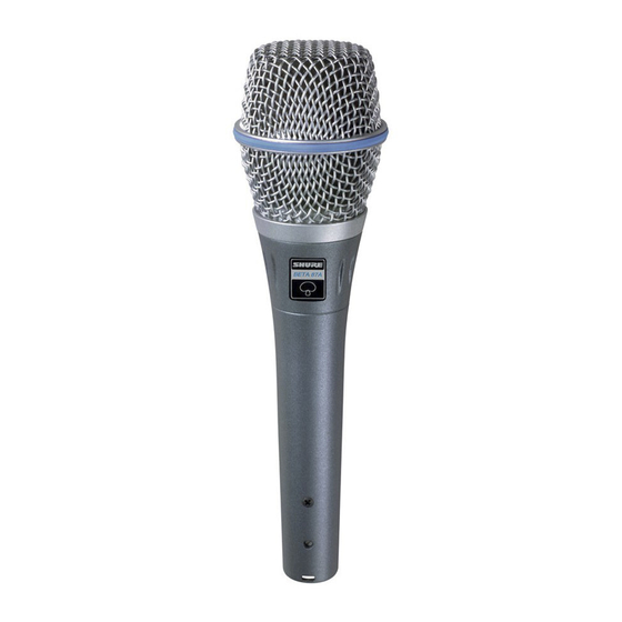 Shure BETA 87A User Manual