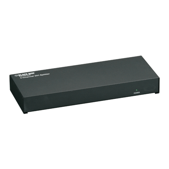 Black Box AC1031A-R2-2 DVI Splitter Manuals