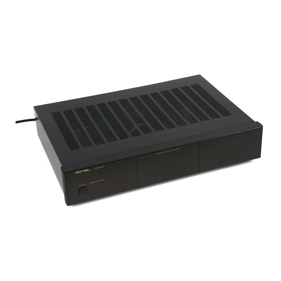 Rotel RB-970BX Owner's Manual