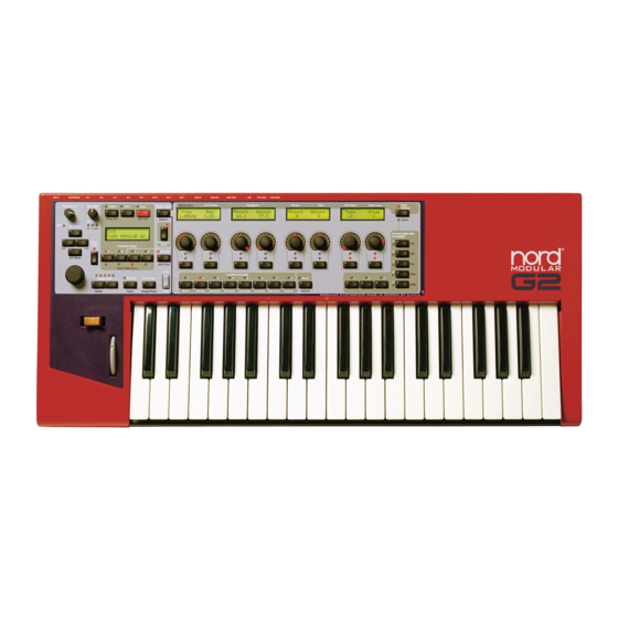 Clavia Nord Modular G2 Manuals