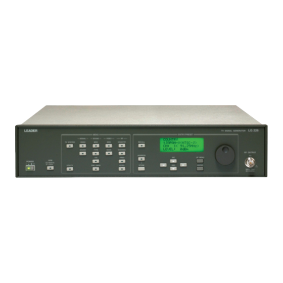Test Equipment Depot LG 226 Manual