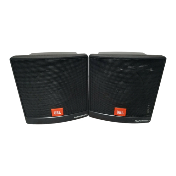 JBL ProPerformers Plus Owner's Manual