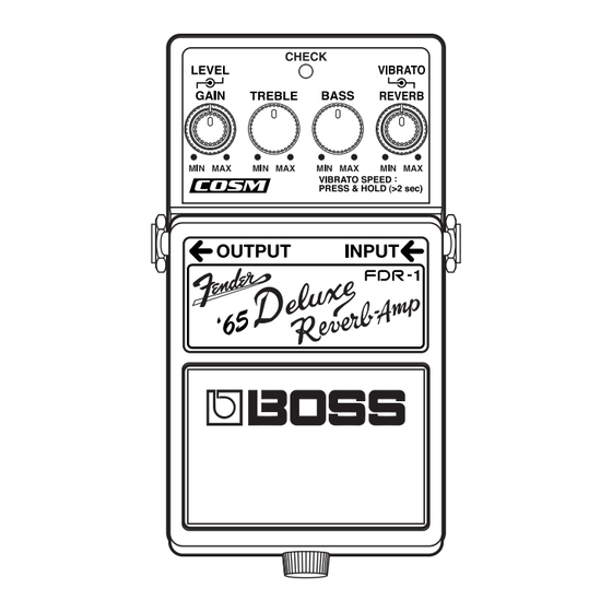 Boss FDR-1 Deluxe Reverb Owner's Manual