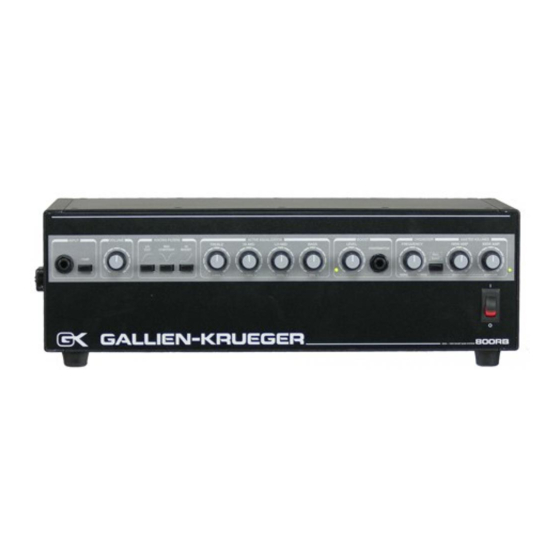 Gallien-Krueger 8000RB Manuals