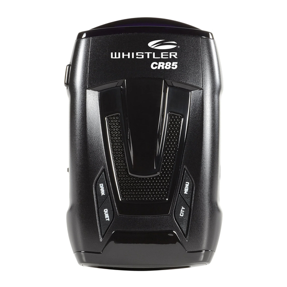 Whistler CR85 Owner's Manual