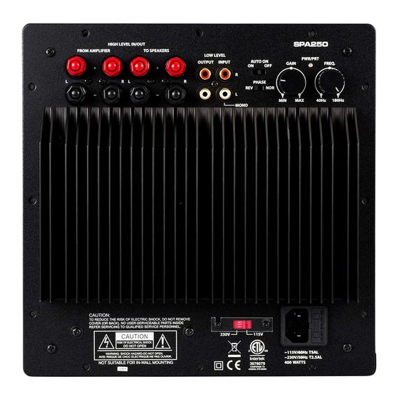 DaytonAudio SPA250 User Manual