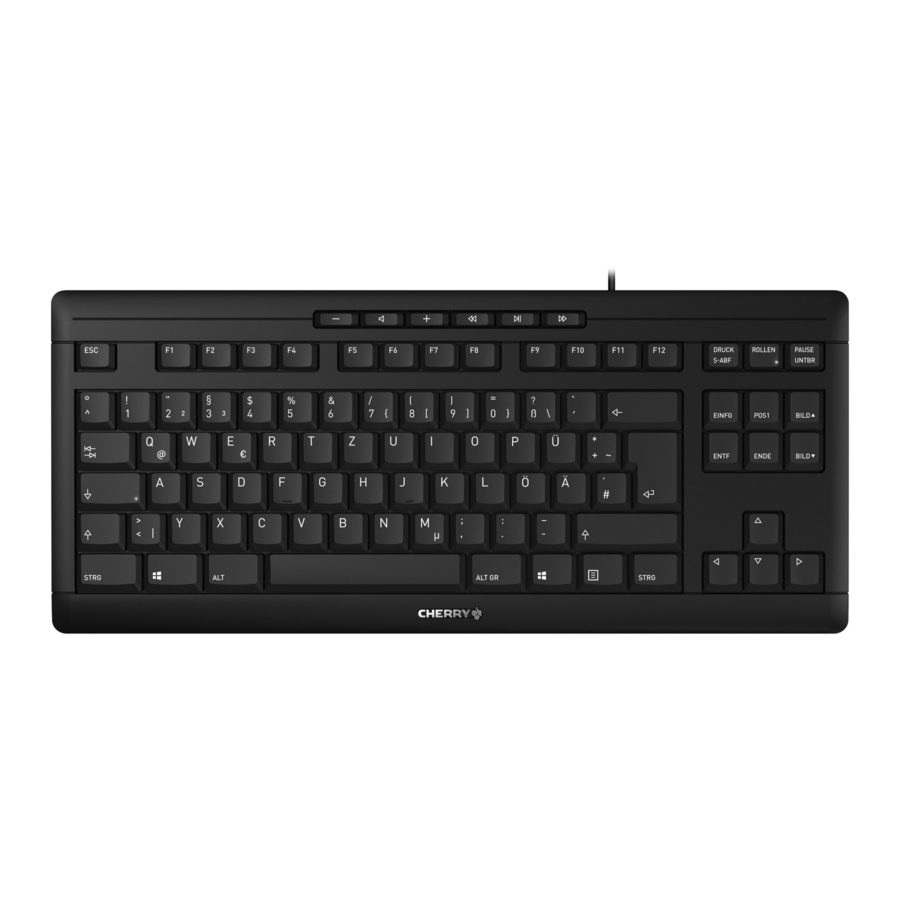 CHERRY STREAM KEYBOARD TKL - Corded Compact Keyboard Manual