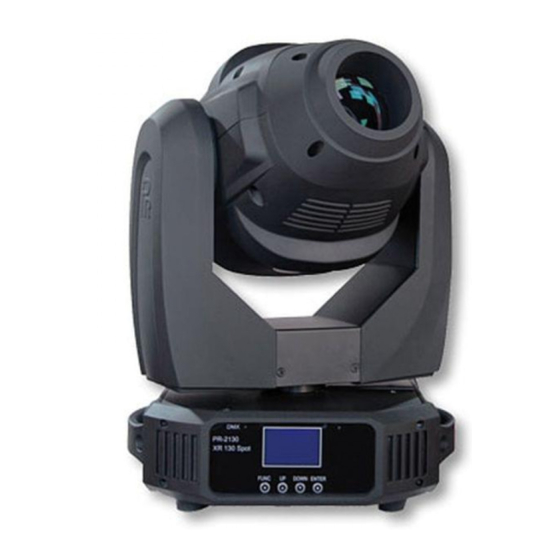 PR Lighting XR130 Beam Instruction Manual