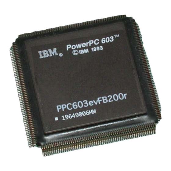Motorola PowerPC 603 Hardware Specifications