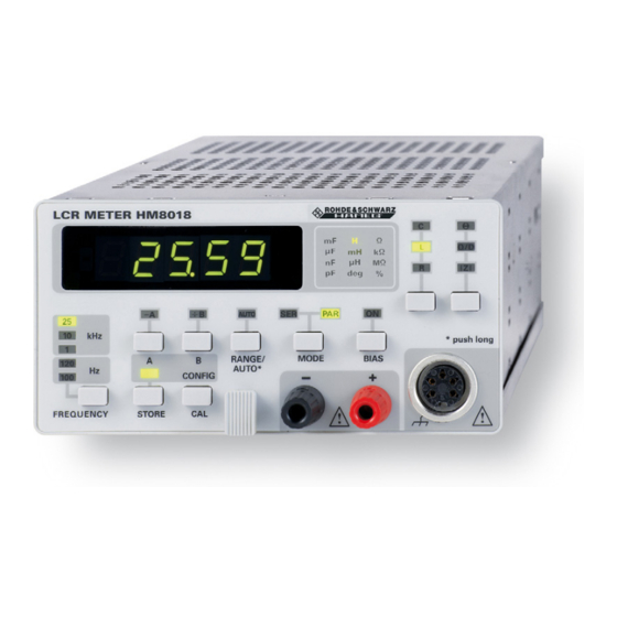 Hameg HM8018 User Manual