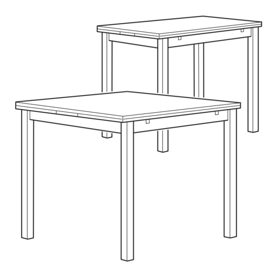 IKEA BJURSTA DINING TABLE 20/28/35" X 35" Instructions Manual