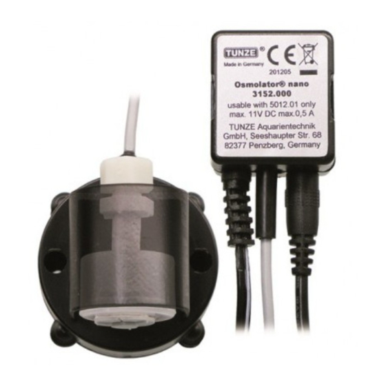 Tunze Osmolator nano 3152 Instructions For Use Manual