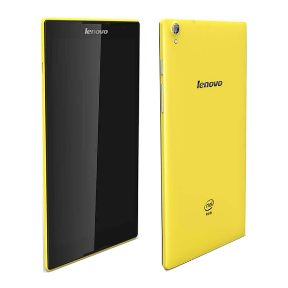 Lenovo TAB S8-50 Safety, Warranty & Quick Start Manual
