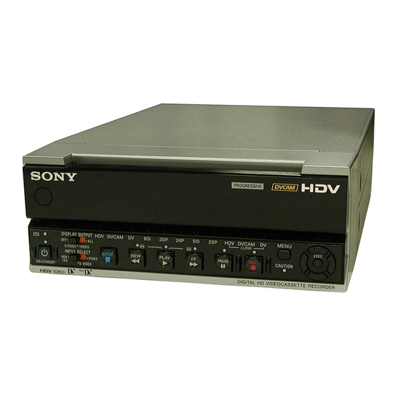 Sony HVR-M15AP Service Manual