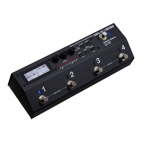 Boss MS-3 Parameter Manual