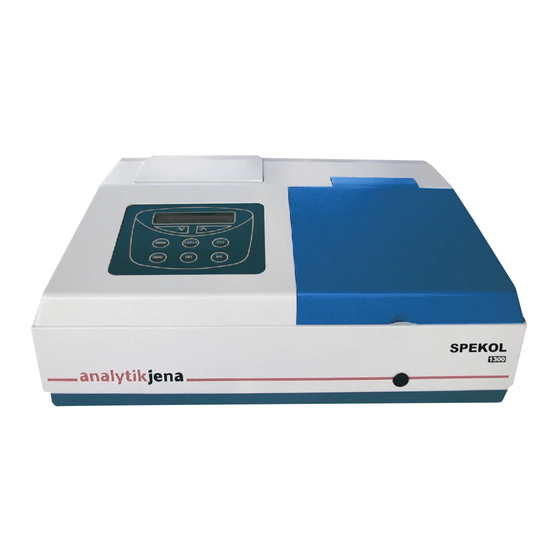 Analytik Jena SPEKOL 1300 Manuals