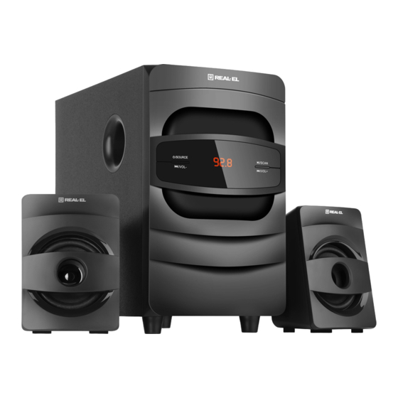 Real-El M-390 Multimedia Speaker System Manuals