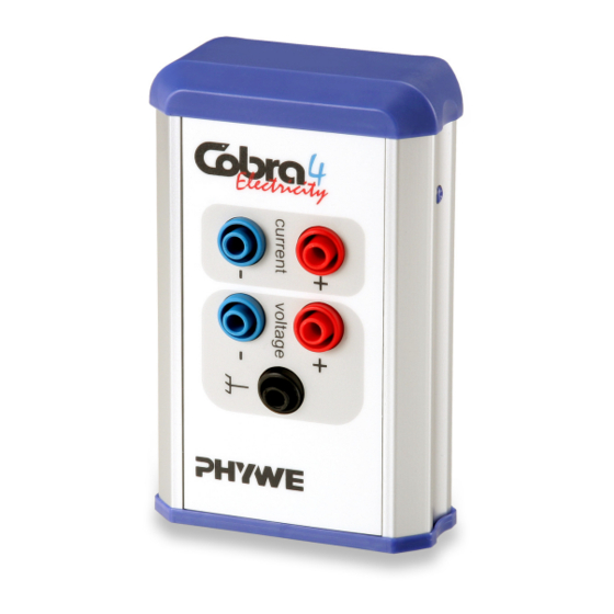 PHYWE Cobra4 Sensor-Unit Electricity Operating Instructions
