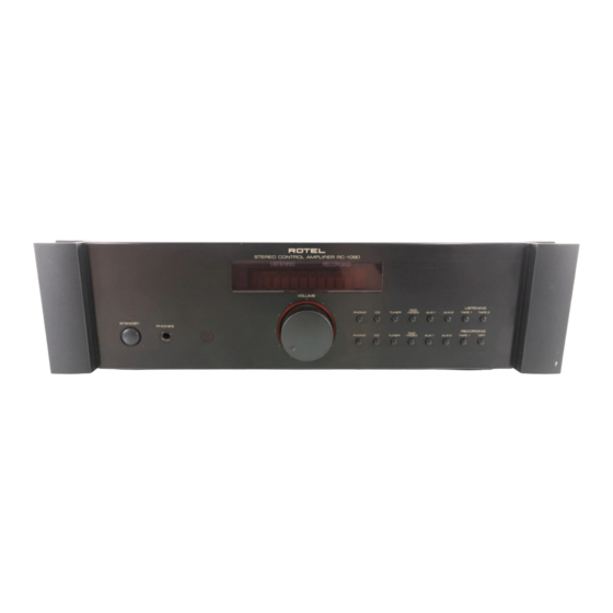 Rotel RC-1090 Technical Manual