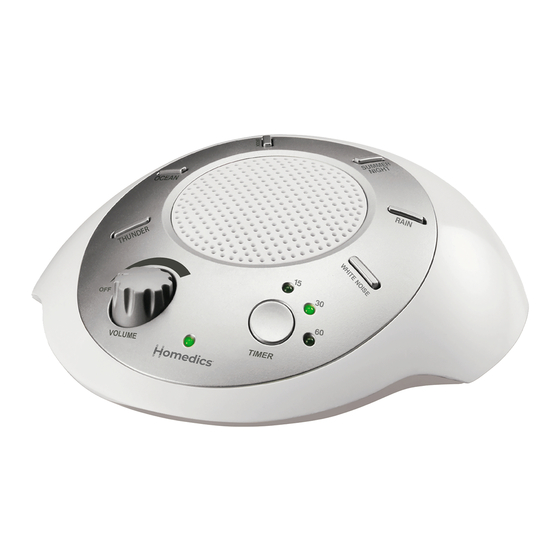 HoMedics soundspa Instruction Manual And  Warranty Information
