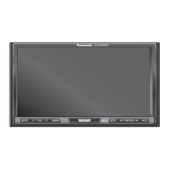 Panasonic CQ-VD5505W Operating Instructions Manual
