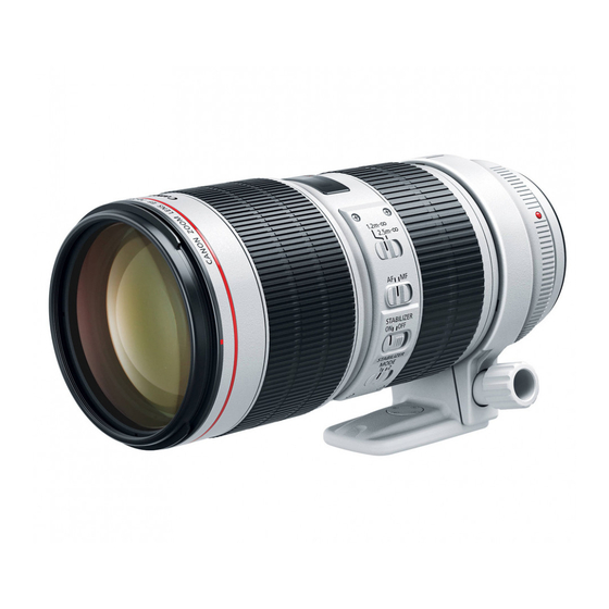 Canon EF70-200mm f/2.8L IS II USM Instructions Manual