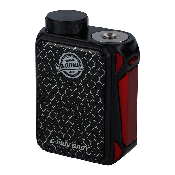 STEAMAX G-PRIV BABY User Manual