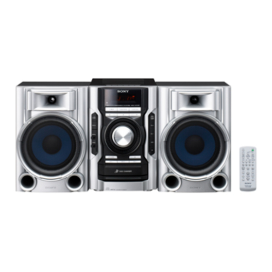Sony MHC-EC55 Specification Sheet