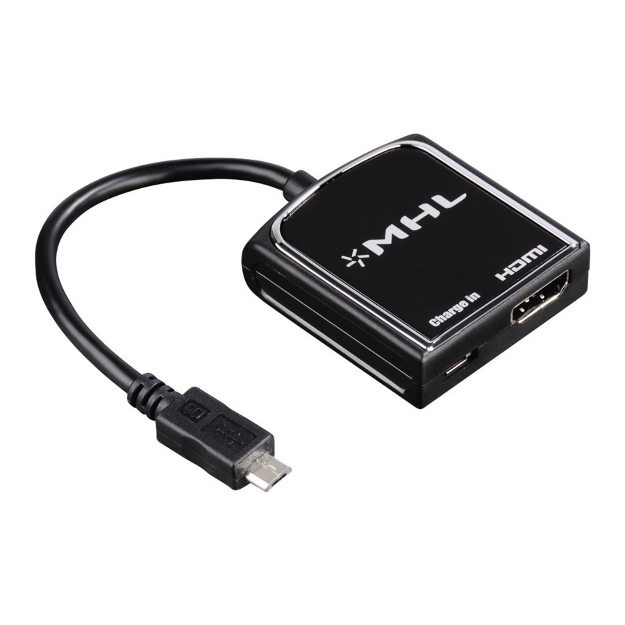 Hama MHL-Adapter Operating Instructions Manual