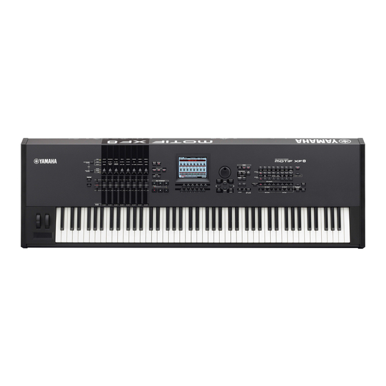 Yamaha MOTIF XF Reference Manual