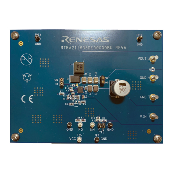 User Manuals: Renesas RTKA211835DE0000BU Board