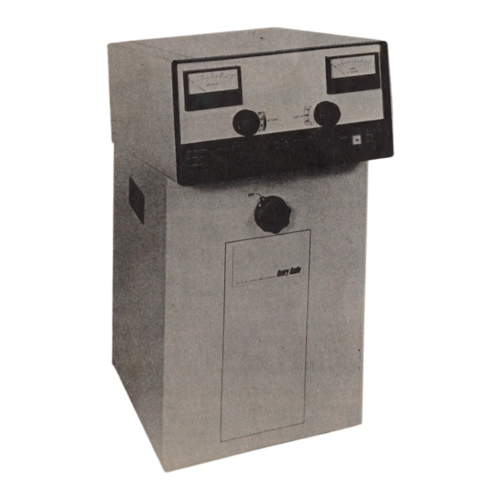 Henry Radio 3K-A Operating And Maintenance Manual