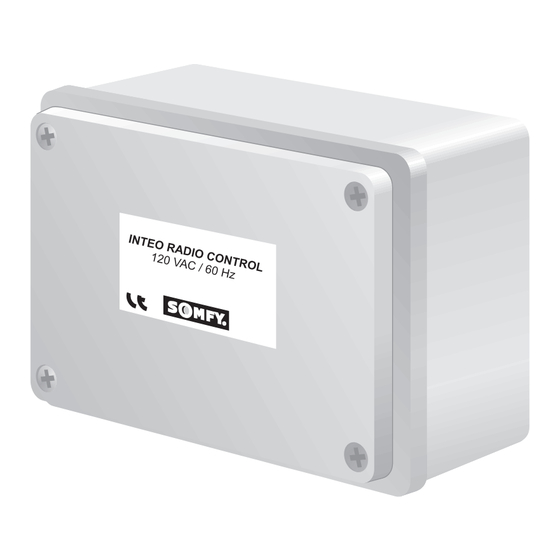 SOMFY CENTRALIS RECEIVER Installation And Operating Instructions