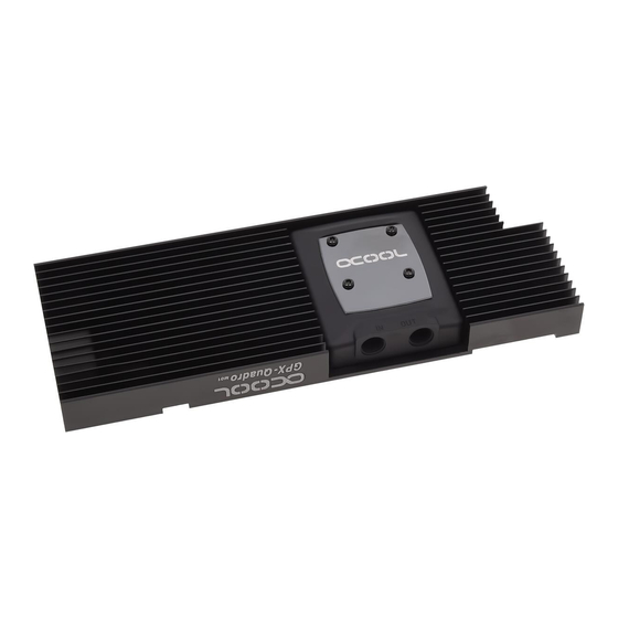 Alphacool NexXxoS Series Instruction Manual